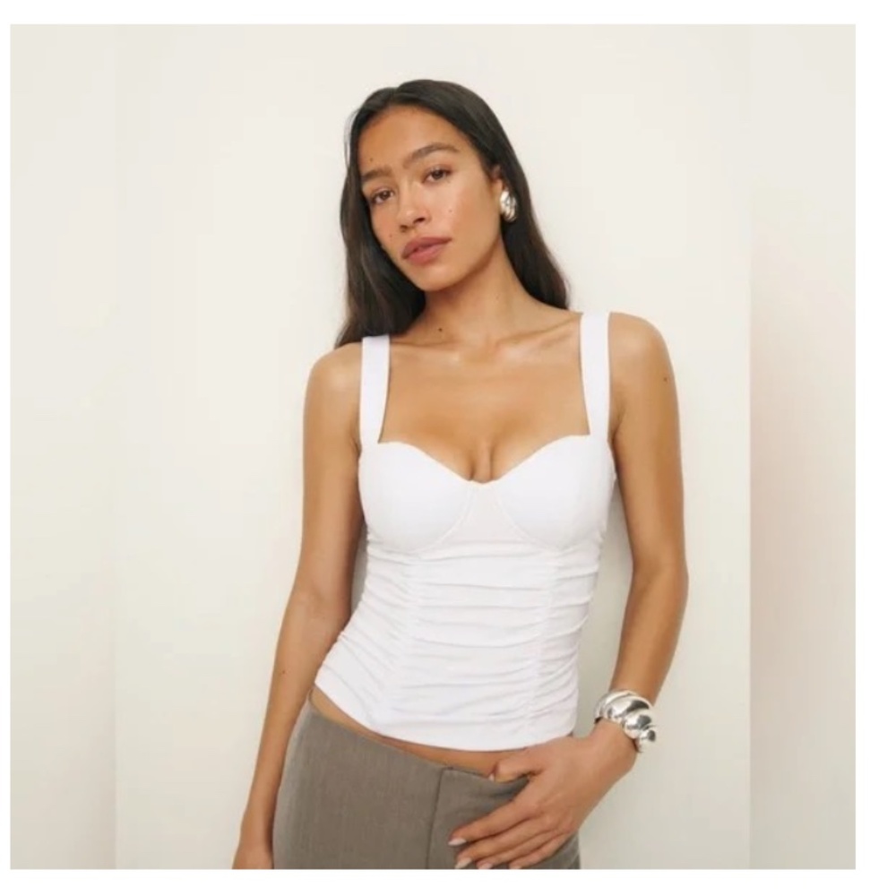 Reformation White Fitted Top